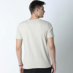 Men Beige & Black Typography Printed Sustainable T-shirt