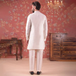 House Of Pataudi Embroidered Nehru Jacket With Kurta & Pyjama Set